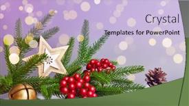  Presentation with vintage christmas - Slides with christmas-decoration-in-vintage-style background and a light blue colored foreground