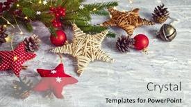  Presentation with candle christmas - Slides having christmas-decoration-in-vintage-style background and a light gray colored foreground