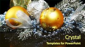  Presentation with christmas black kids - PPT theme having christmas decoration isolated on black background and a  colored foreground