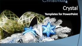  Presentation with christmas black kids - PPT theme with christmas decoration isolated on black background and a black colored foreground