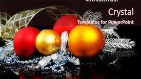  Presentation with christmas black kids - Beautiful theme featuring christmas decoration isolated on black backdrop and a  colored foreground