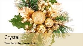  Presentation with white christmas - Cool new slide deck with christmas decoration isolated on white backdrop and a yellow colored foreground
