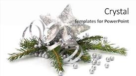  Presentation with white christmas - Slides consisting of christmas decoration isolated on white background and a white colored foreground