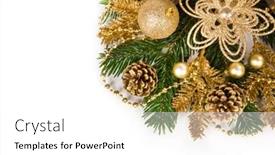  Presentation with white christmas - Beautiful presentation featuring christmas-decoration-isolated-on-white backdrop and a white colored foreground