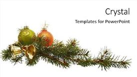  Presentation with white christmas - Presentation theme having isolated on the white background background and a  colored foreground