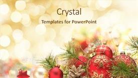  Presentation with decoration - Theme with christmas decoration on abstract background background and a cream colored foreground