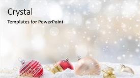  Presentation with decoration - Amazing PPT layouts having christmas decoration on abstract background backdrop and a white colored foreground