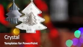  Presentation with events and decoration presentation - Beautiful slide set featuring christmas decoration on bright color backdrop and a  colored foreground