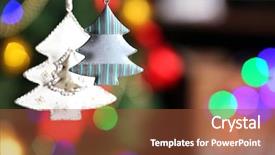  Presentation with classy - PPT theme enhanced with christmas decoration on bright color background and a  colored foreground