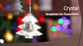  Presentation with decoration - Presentation theme consisting of christmas decoration on bright color background and a  colored foreground