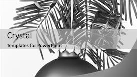  Presentation with christmas tree - Theme having gang of young people taking background and a tawny brown colored foreground