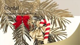  Presentation with christmas tree - Theme having christmas decoration on christmas tree background and a  colored foreground