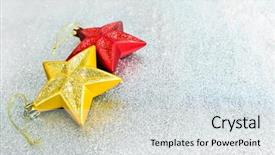  Presentation with glitter - Theme having christmas-decoration-on-glitter-background background and a light gray colored foreground