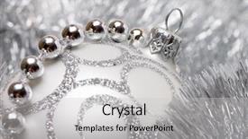  Presentation with silver christmas - Colorful presentation theme enhanced with christmas decoration on the silver backdrop and a light gray colored foreground