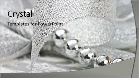  Presentation with silver christmas - Colorful PPT theme enhanced with christmas decoration on the silver backdrop and a light gray colored foreground