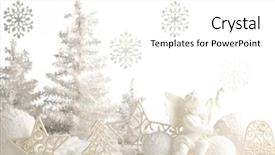 Presentation with decoration - PPT layouts consisting of christmas decoration on white background background and a white colored foreground