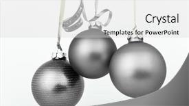  Presentation with hawaiian luau hanging decorative christmas - Amazing PPT layouts having christmas decoration on white background backdrop and a light gray colored foreground