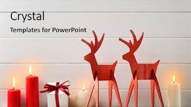  Presentation with decoration - PPT layouts consisting of christmas decoration on wood background background and a  colored foreground