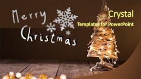  Presentation with events and decoration presentation - Slide deck with christmas decoration on wooden background background and a tawny brown colored foreground