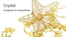  Presentation with sparkle christmas wallpaper blur christmas - Slides with christmas decoration over blue background background and a white colored foreground