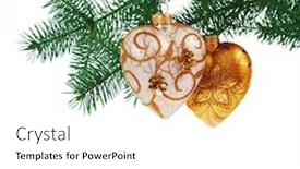  Presentation with white christmas - PPT layouts featuring christmas decoration over white background and a white colored foreground