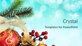  Presentation with vintage christmas - Beautiful presentation theme featuring background with space for text backdrop and a cool aqua colored foreground