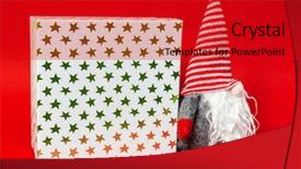  Presentation with christmas lights bulb decoration - Slide set featuring christmas decoration with a gnome background and a crimson colored foreground