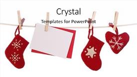  Presentation with christmas card - Audience pleasing presentation theme consisting of christmas decoration with blank card backdrop and a white colored foreground