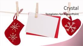  Presentation with christmas cars - Beautiful presentation featuring christmas decoration with blank card backdrop and a white colored foreground