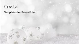  Presentation with white christmas - Presentation design featuring christmas decoration with blurred background background and a white colored foreground