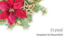 Presentation with white christmas - Audience pleasing presentation theme consisting of christmas-decoration-with-fir-branches backdrop and a white colored foreground
