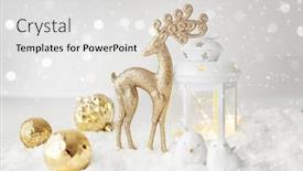  Presentation with lantern - PPT layouts having christmas-decoration-with-lantern-reindeer background and a white colored foreground