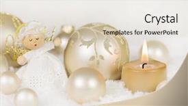  Presentation with christmas advent - Presentation theme consisting of christmas decoration with one burning background and a  colored foreground