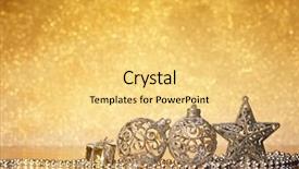  Presentation with silver christmas - Presentation design consisting of silver balls star gift box background and a yellow colored foreground