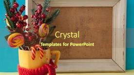  Presentation with picture frame - Theme enhanced with christmas-decoration-with-wooden-picture background and a tawny brown colored foreground