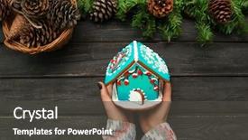  Presentation with hands holding - Audience pleasing slide deck consisting of christmas-decoration-woman-s-hands backdrop and a dark gray colored foreground