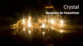  Presentation with christmas candles - Audience pleasing PPT layouts consisting of christmas decorations and candles backdrop and a black colored foreground