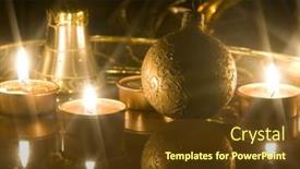  Presentation with christmas candles - Cool new presentation theme with christmas decorations and candles backdrop and a tawny brown colored foreground