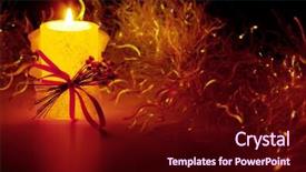  Presentation with christmas candles - Amazing theme having christmas decorations and candles backdrop and a wine colored foreground