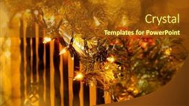  Presentation with glowing lights - Presentation theme consisting of christmas-decorations-and-glowing-warm background and a tawny brown colored foreground