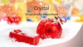  Presentation with animated christmas snowflakes - Audience pleasing slides consisting of christmas decorations and snowflakes falling backdrop and a  colored foreground