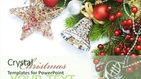  Presentation with christmas border design - Colorful theme enhanced with christmas decorations border design isolated backdrop and a cream colored foreground
