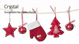  Presentation with hawaiian luau hanging decorative christmas - Presentation theme enhanced with christmas decorations hanging isolated background and a white colored foreground