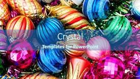  Presentation with festive - Cool new slides with christmas decorations in festive holiday concept backdrop and a ocean colored foreground