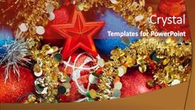  Presentation with storage - Presentation design with stockroom - christmas decorations mixed in storage background and a crimson colored foreground