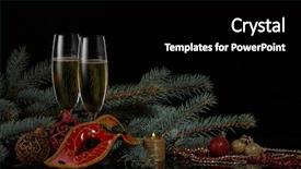  Presentation with year still life christmas - Amazing PPT layouts having christmas decorations on a black backdrop and a black colored foreground