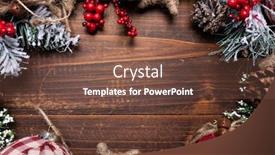 Presentation with pine - Cool new theme with christmas-decorations-on-a-brown backdrop and a tawny brown colored foreground