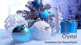  Presentation with light - Amazing presentation having christmas decorations on light background backdrop and a light blue colored foreground