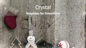  Presentation with merry christmas - PPT layouts featuring christmas decorations on rustic wooden background and a gray colored foreground