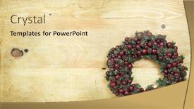  Presentation with vintage christmas - Presentation theme having christmas-decorations-on-rustic-wooden background and a lemonade colored foreground